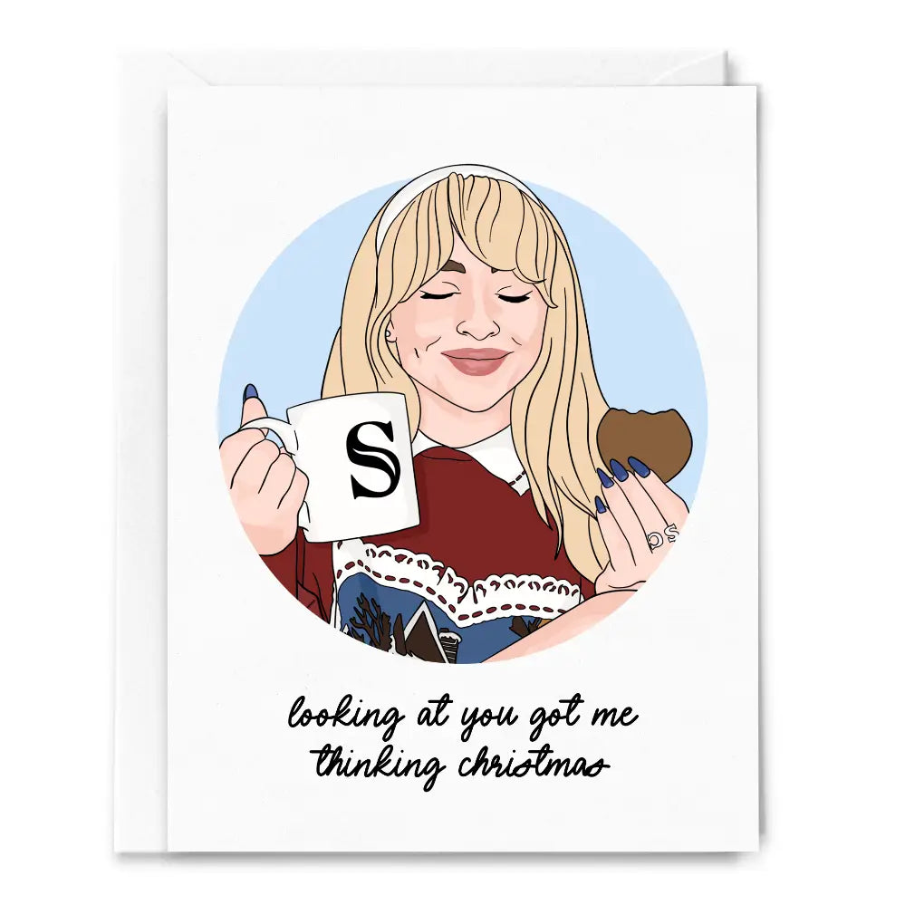 Got Me Thinking Sabrina Carpenter Christmas Card