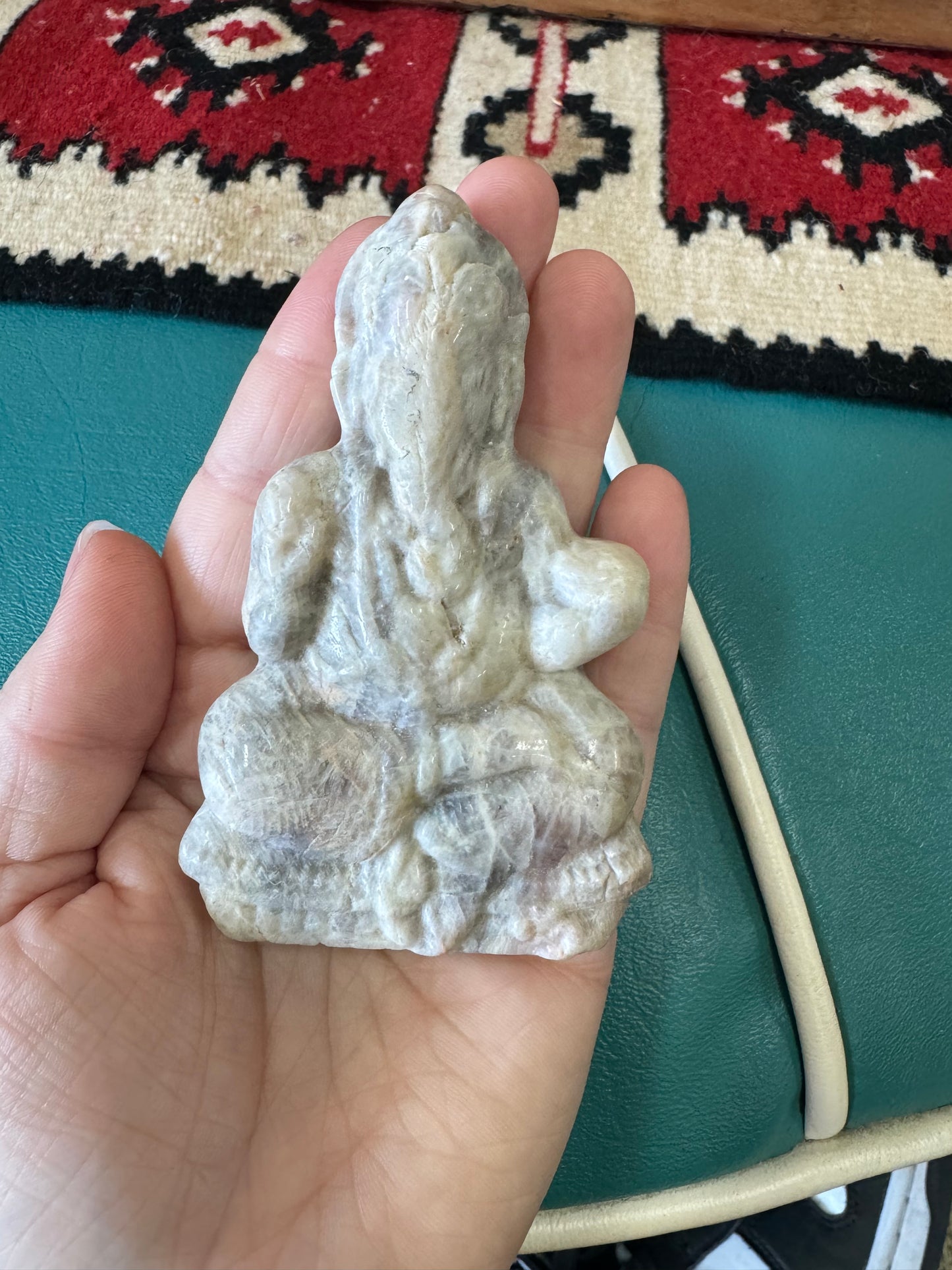 Crystal Carved Sitting Ganesh