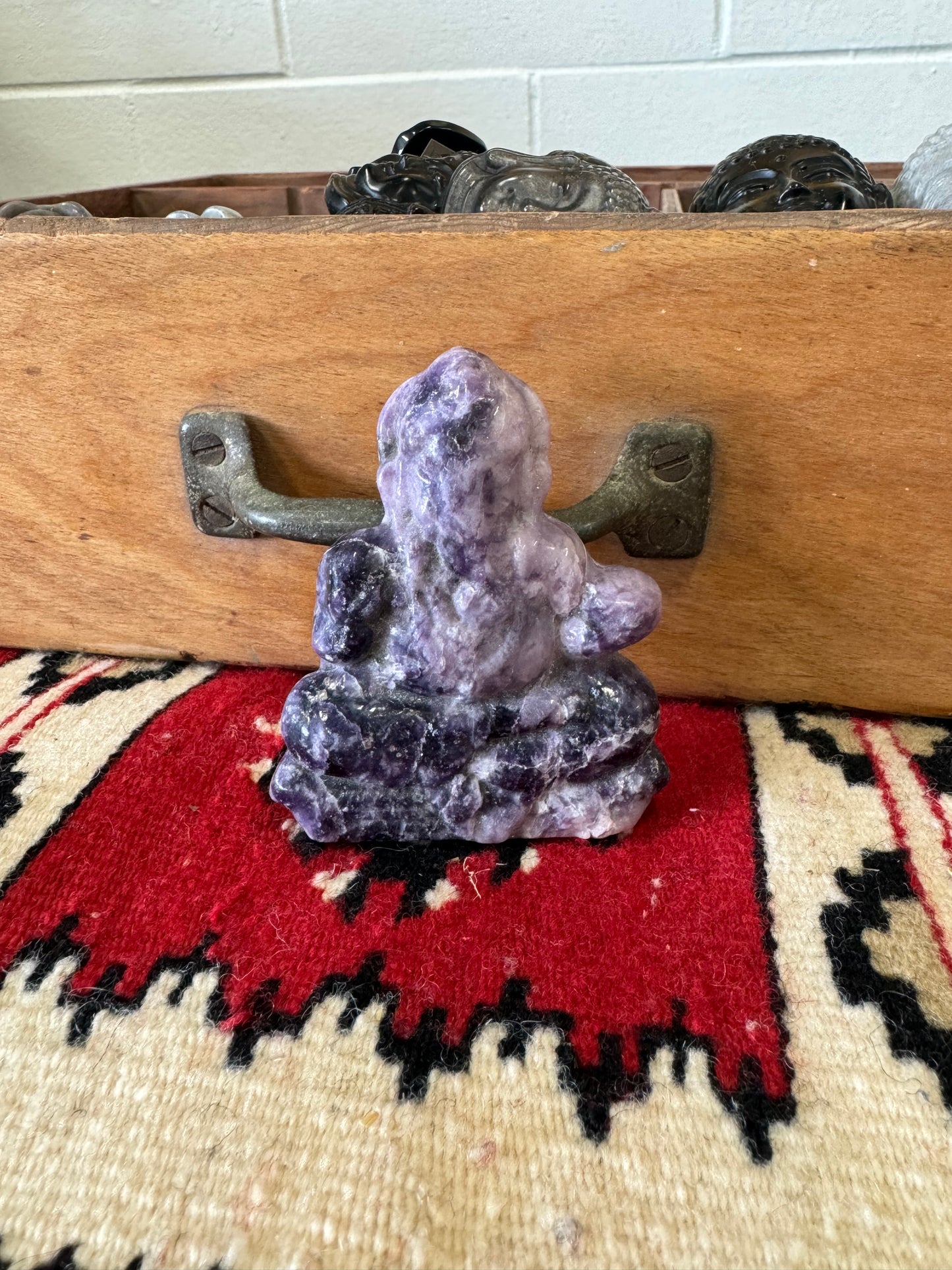 Crystal Carved Sitting Ganesh