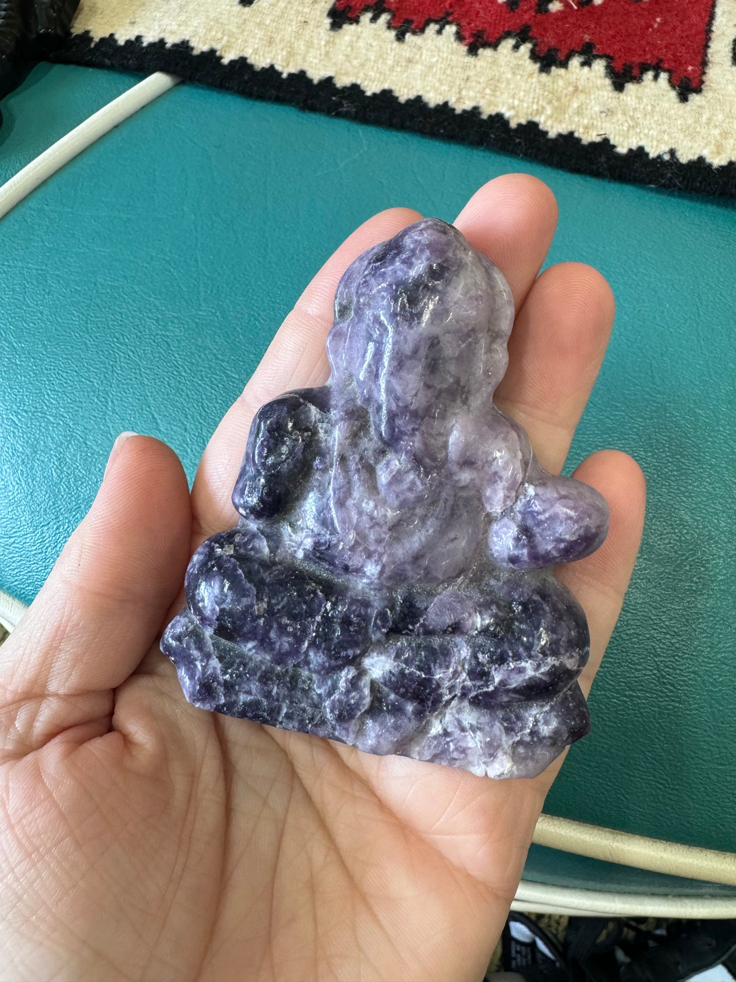 Crystal Carved Sitting Ganesh