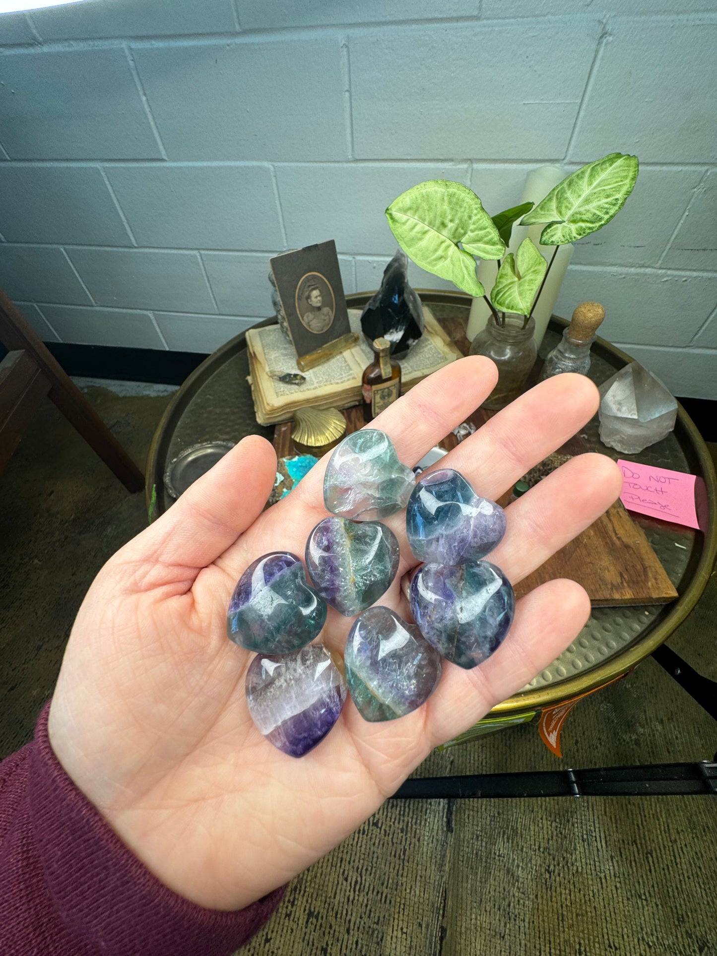 Carved Fluorite Heart