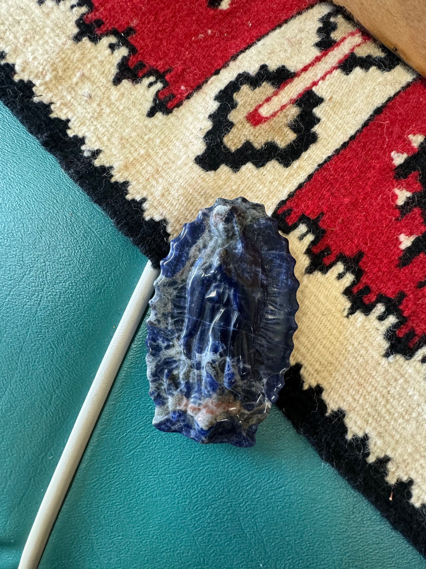 Crystal Carved Our Lady Guadalupe