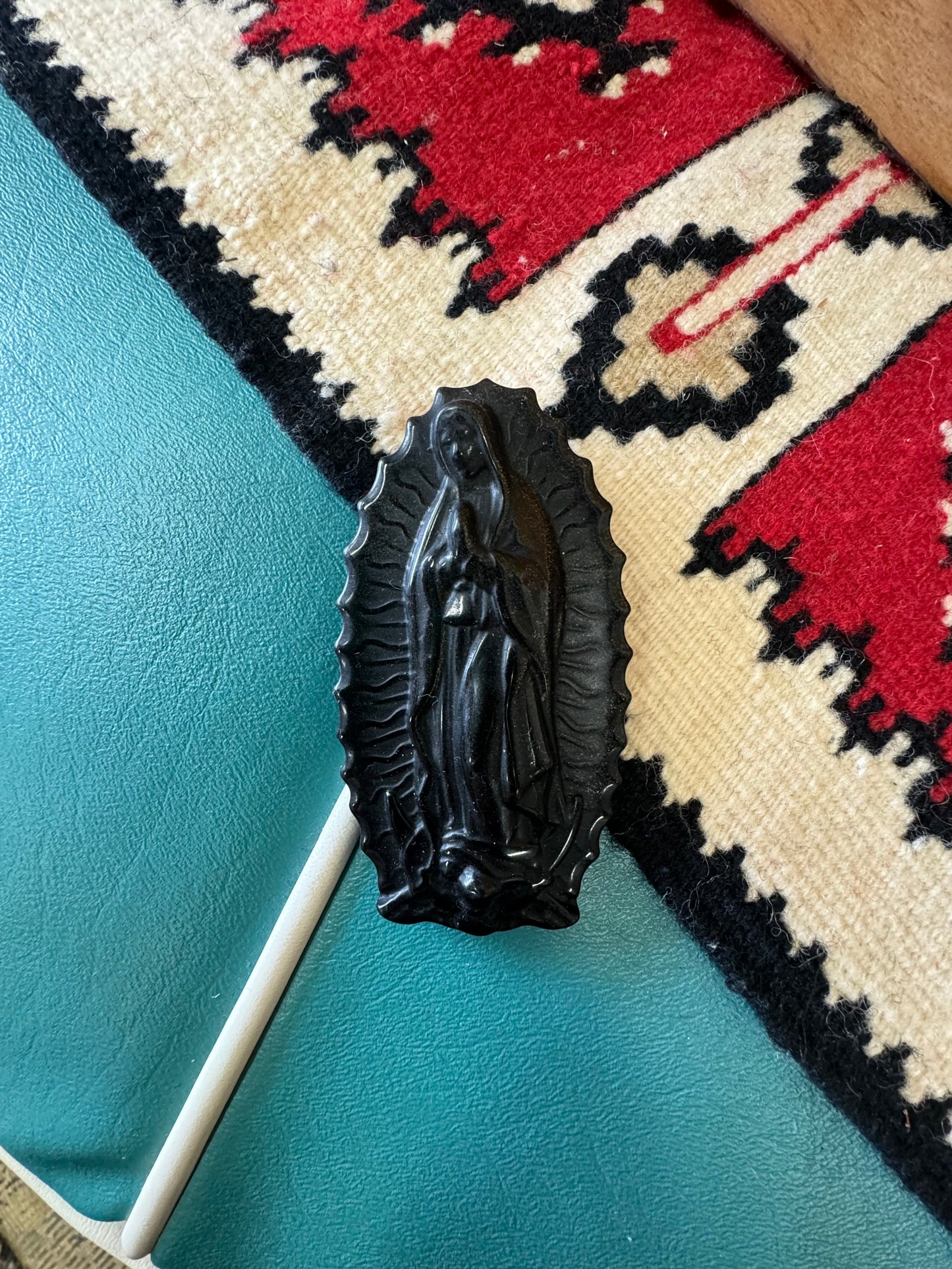 Crystal Carved Our Lady Guadalupe