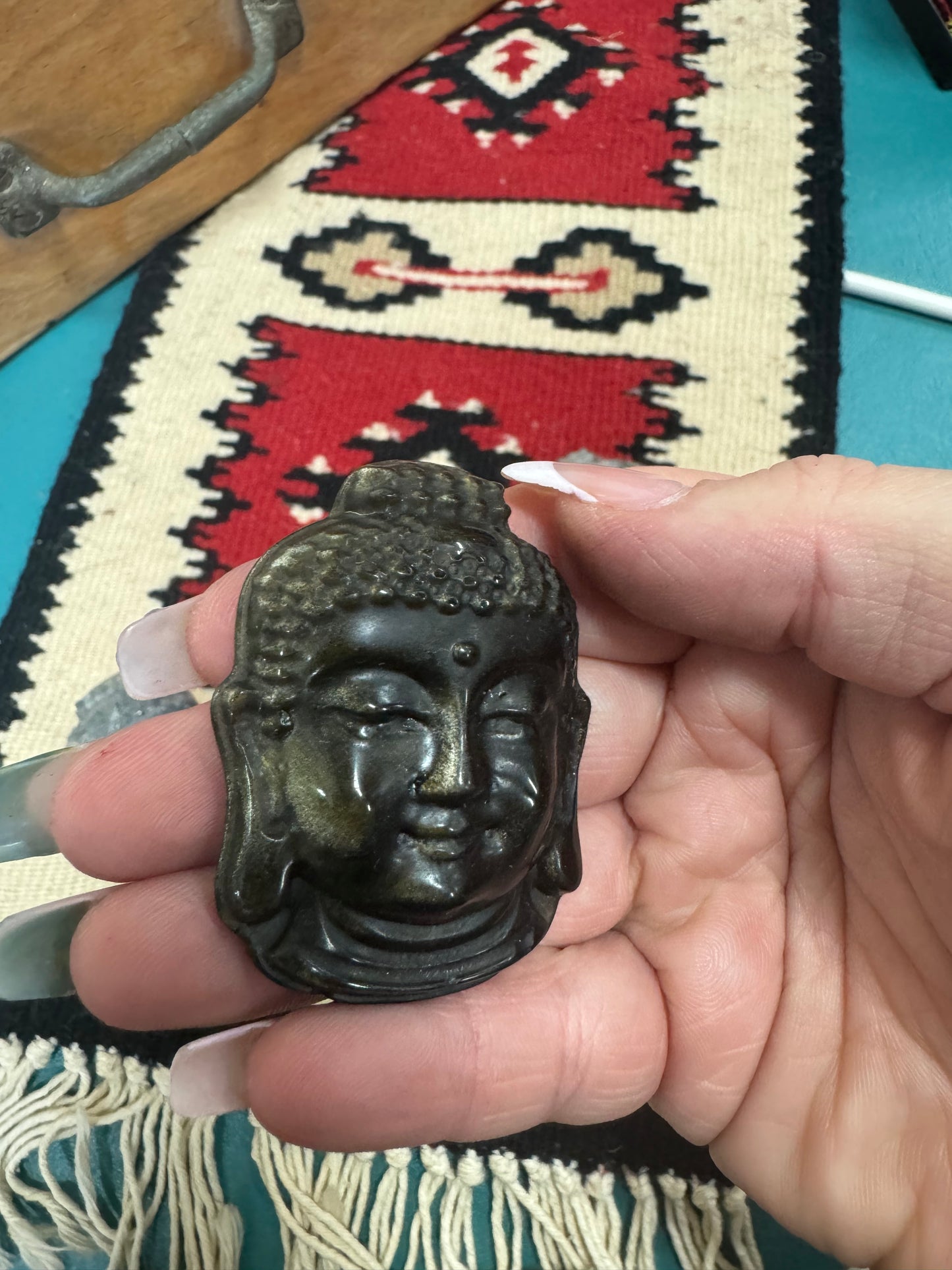 Crystal Carved Buddha Face