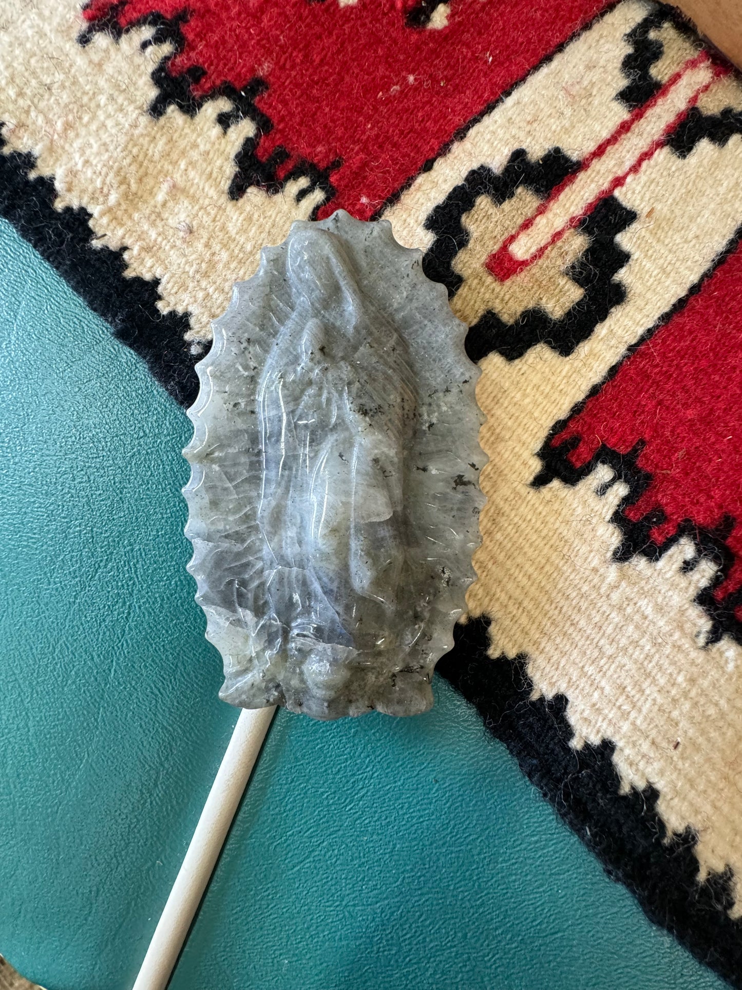 Crystal Carved Our Lady Guadalupe