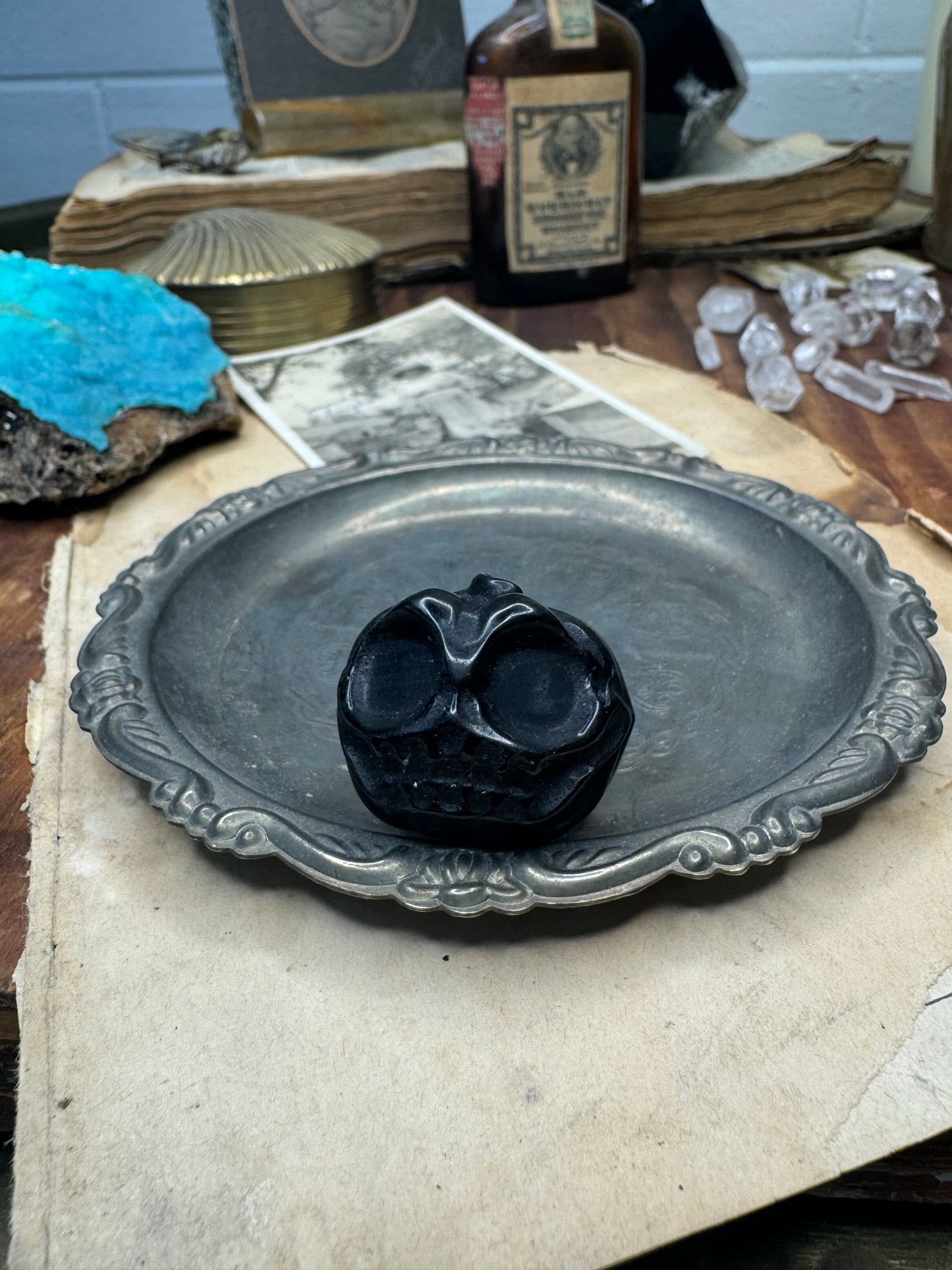 Crystal Carved Spooky Pumpkin