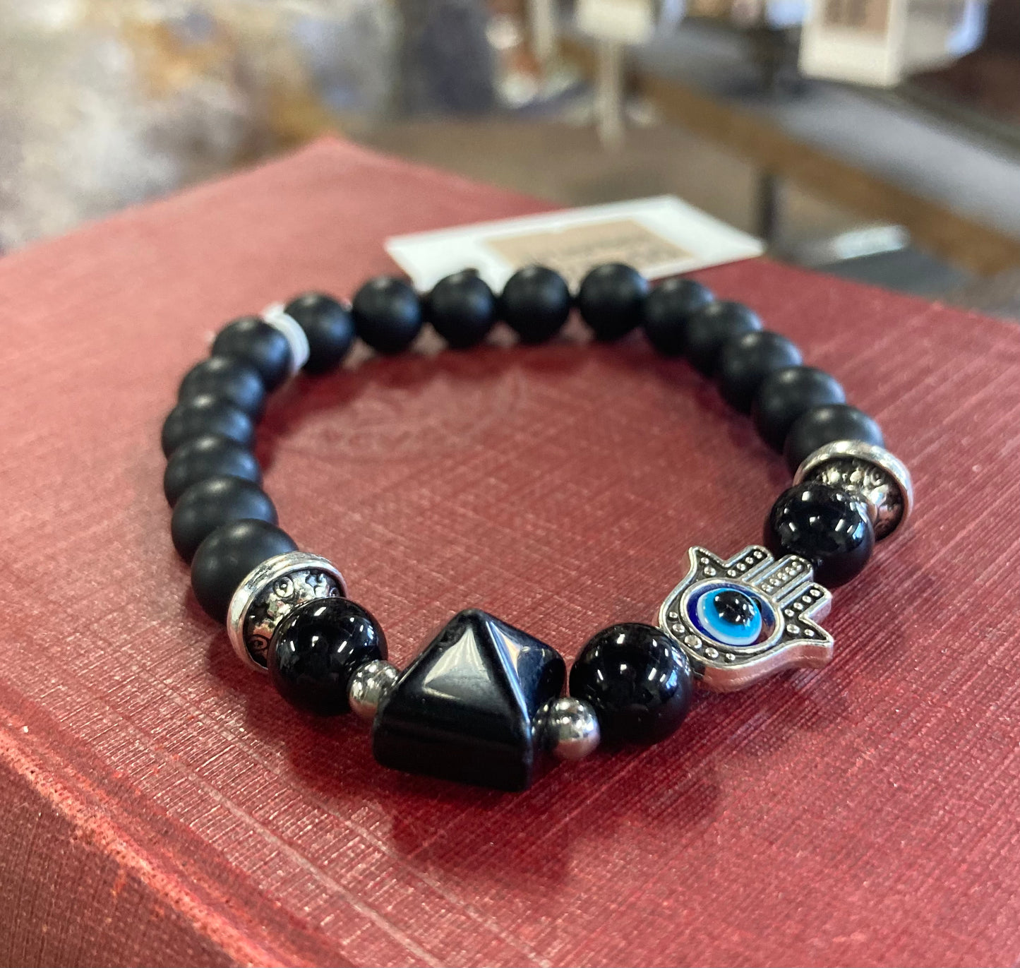 Hand Beaded Crystal and Hamsa Bracelets