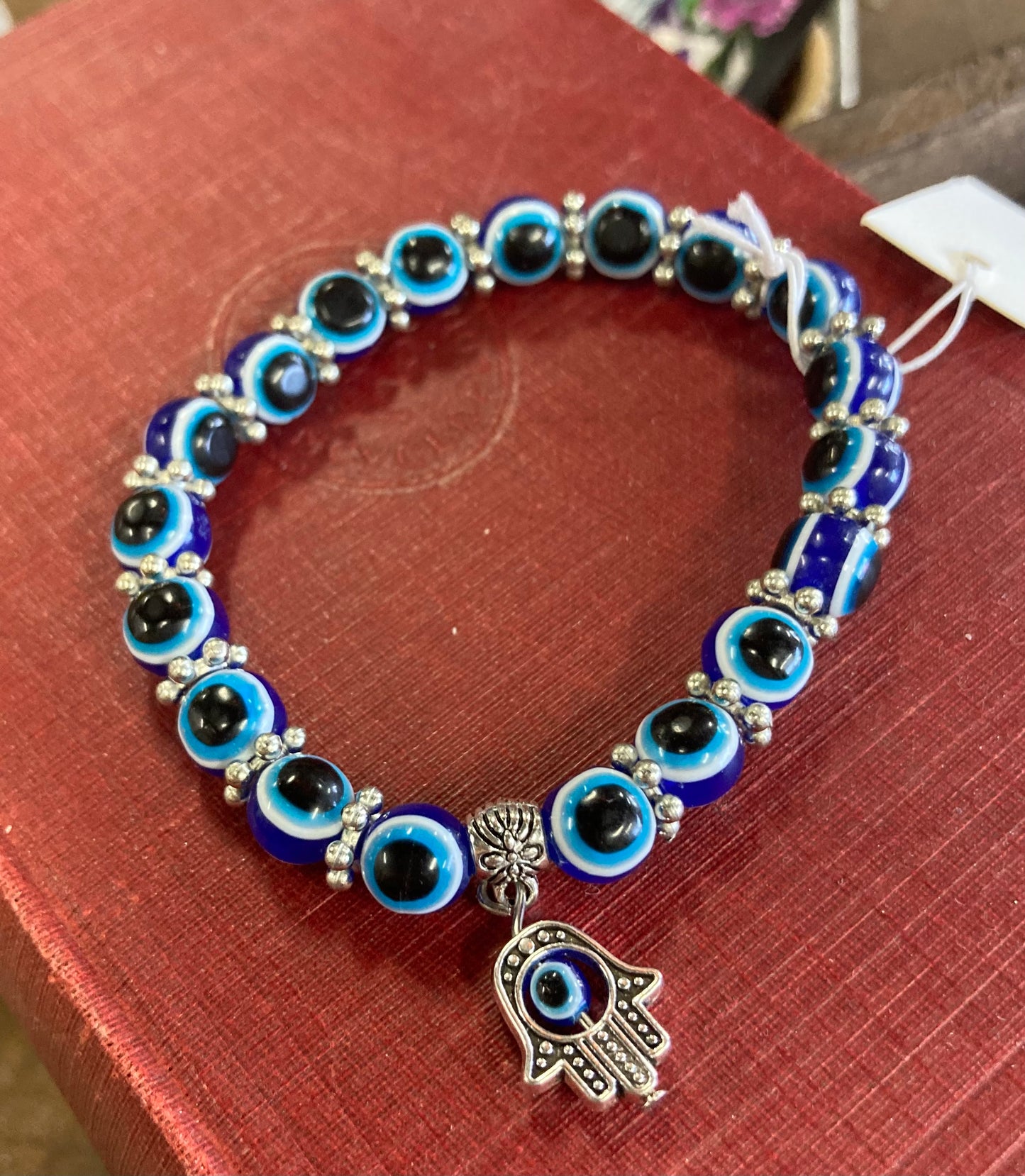 Hand Beaded Crystal and Hamsa Bracelets