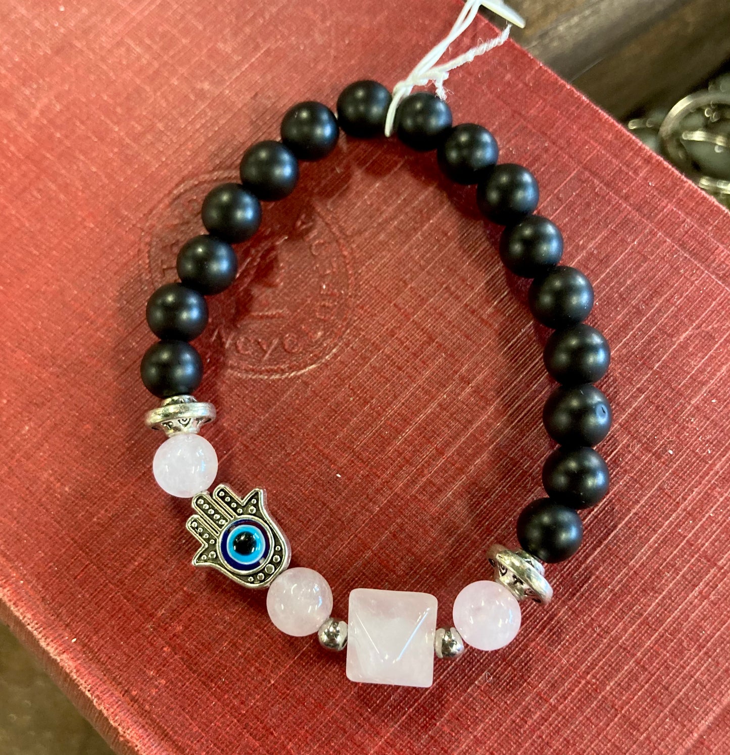Hand Beaded Crystal and Hamsa Bracelets