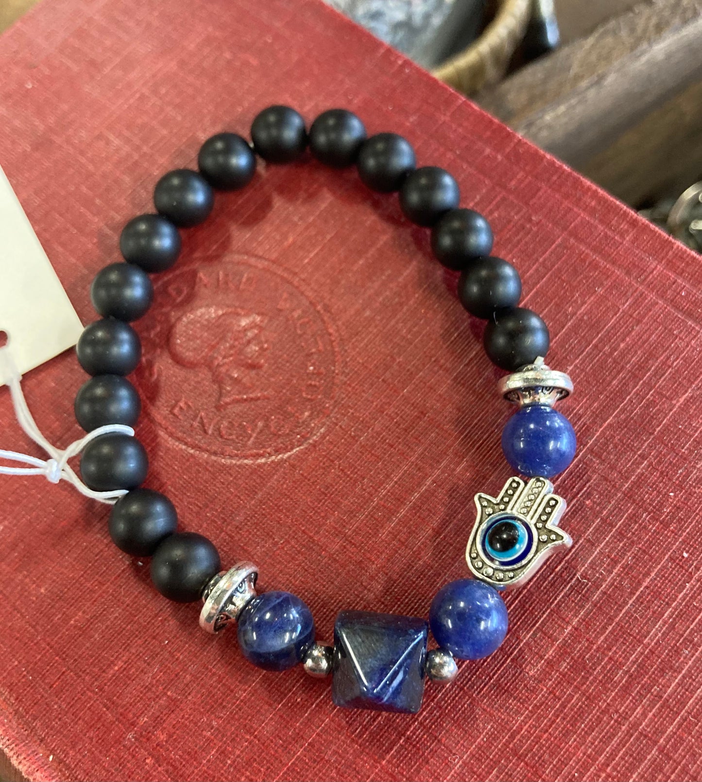 Hand Beaded Crystal and Hamsa Bracelets