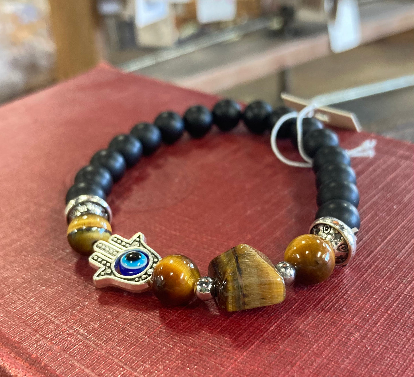 Hand Beaded Crystal and Hamsa Bracelets