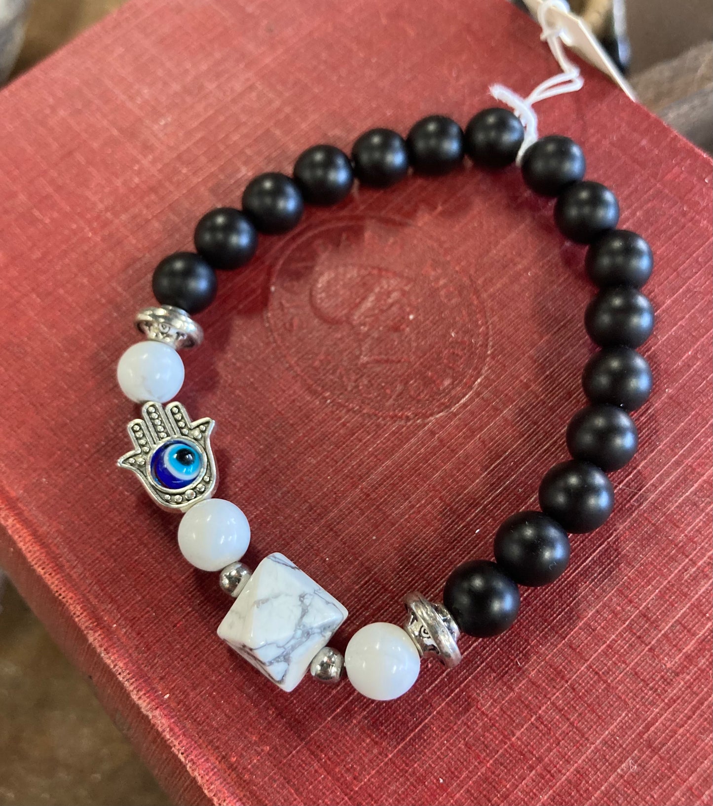 Hand Beaded Crystal and Hamsa Bracelets