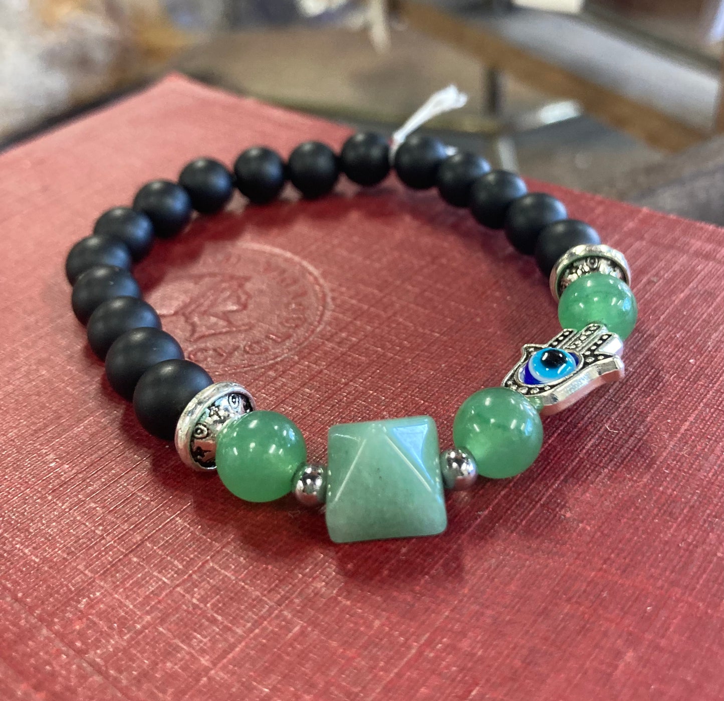 Hand Beaded Crystal and Hamsa Bracelets