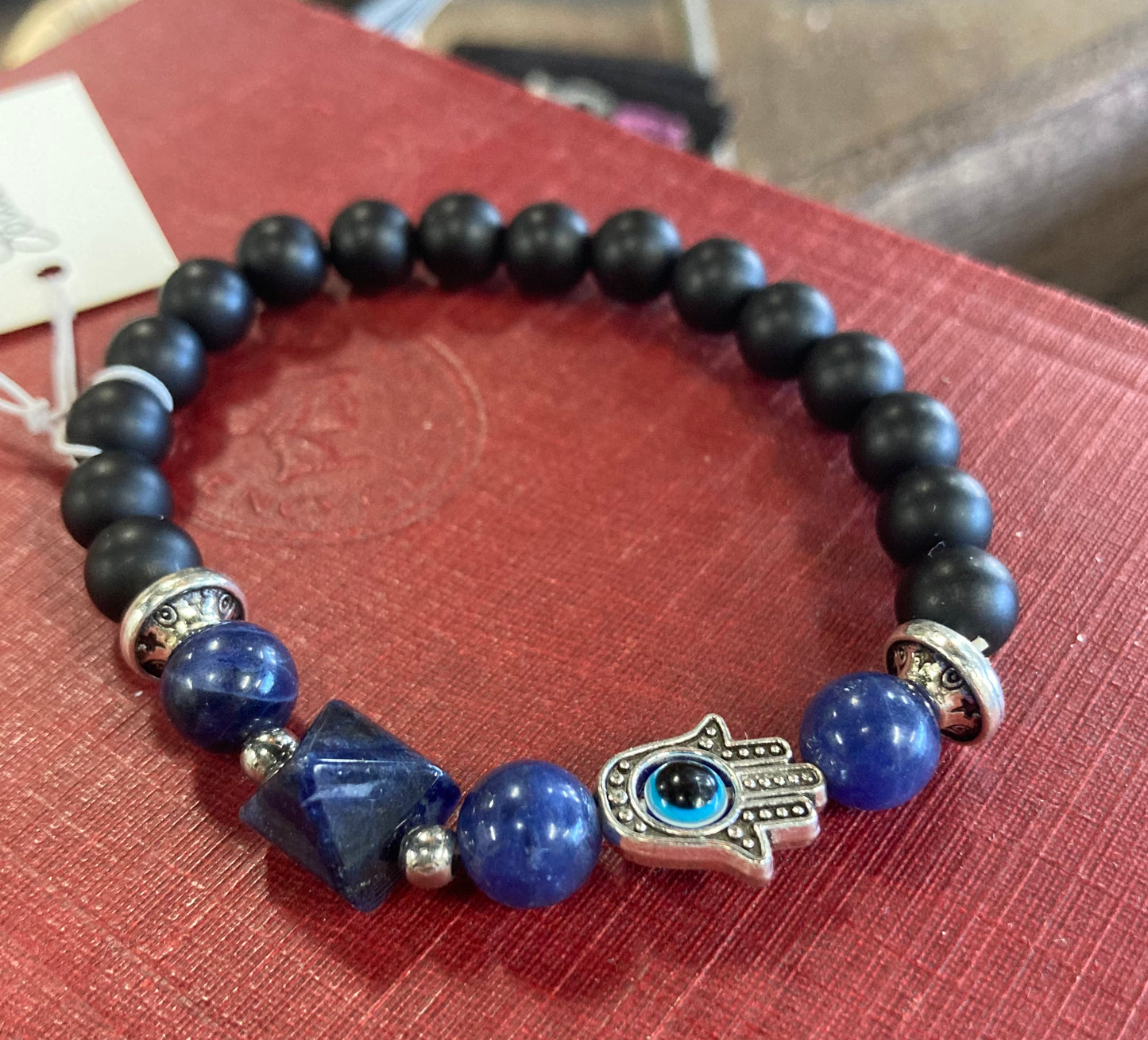Hand Beaded Crystal and Hamsa Bracelets