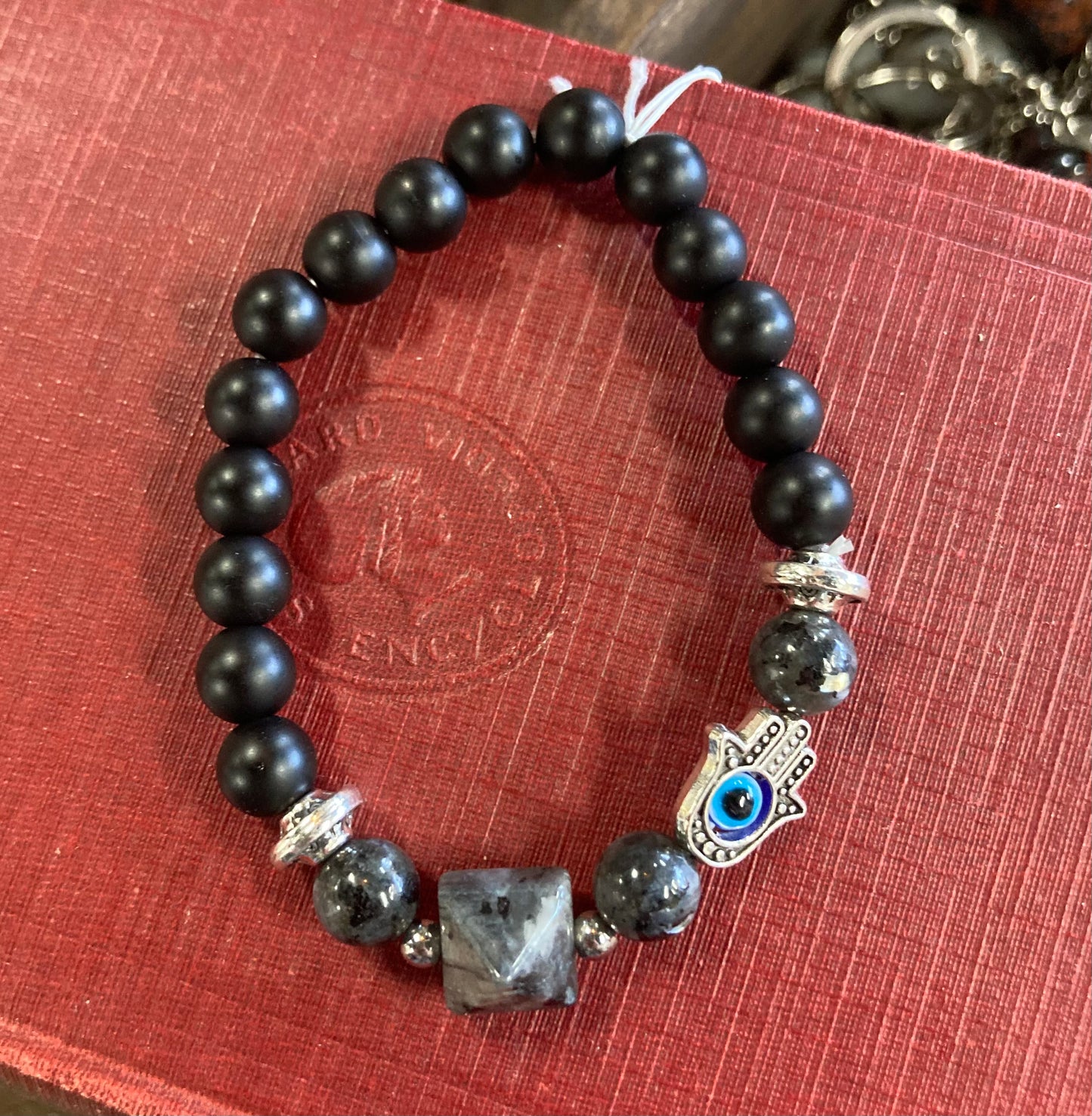 Hand Beaded Crystal and Hamsa Bracelets