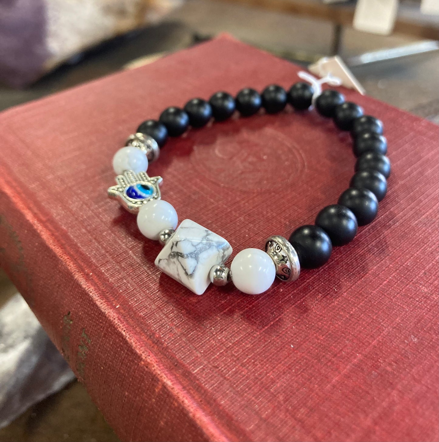 Hand Beaded Crystal and Hamsa Bracelets