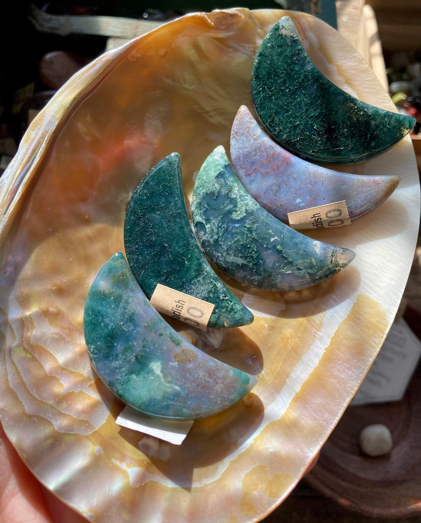 Moss Agate Moons