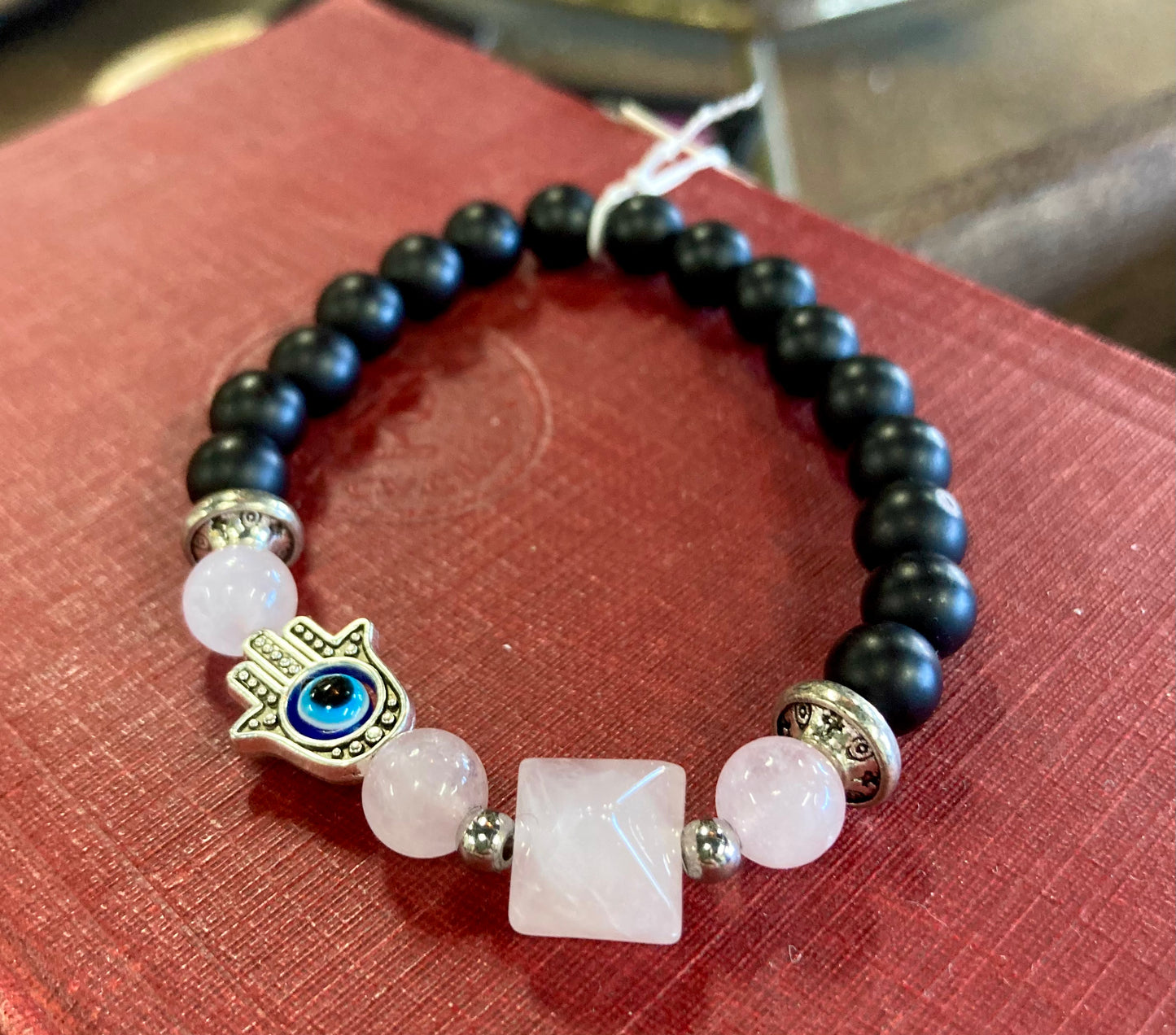 Hand Beaded Crystal and Hamsa Bracelets