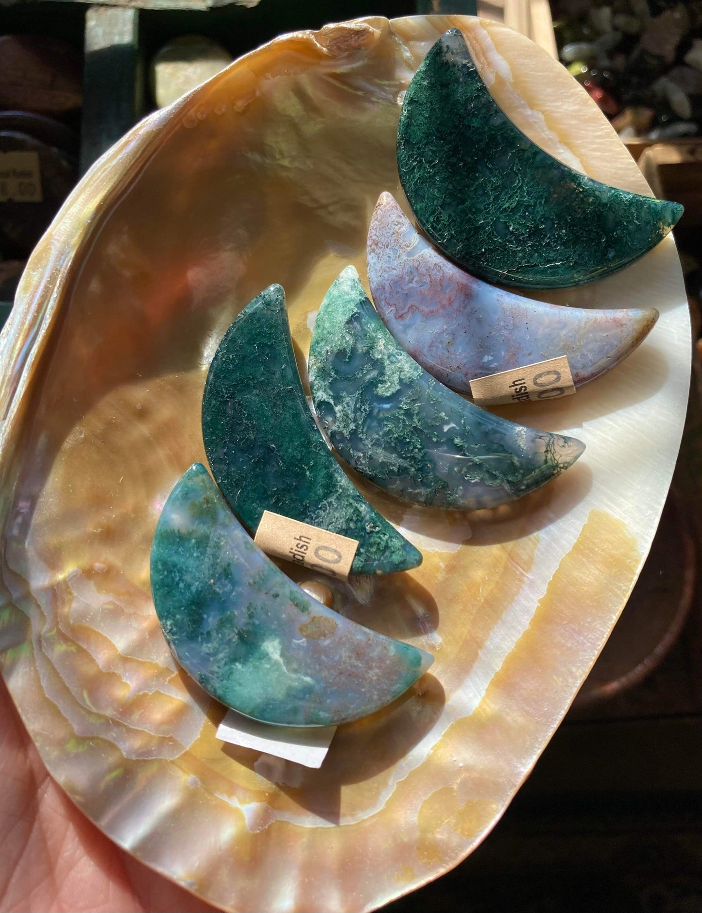 Moss Agate Moons