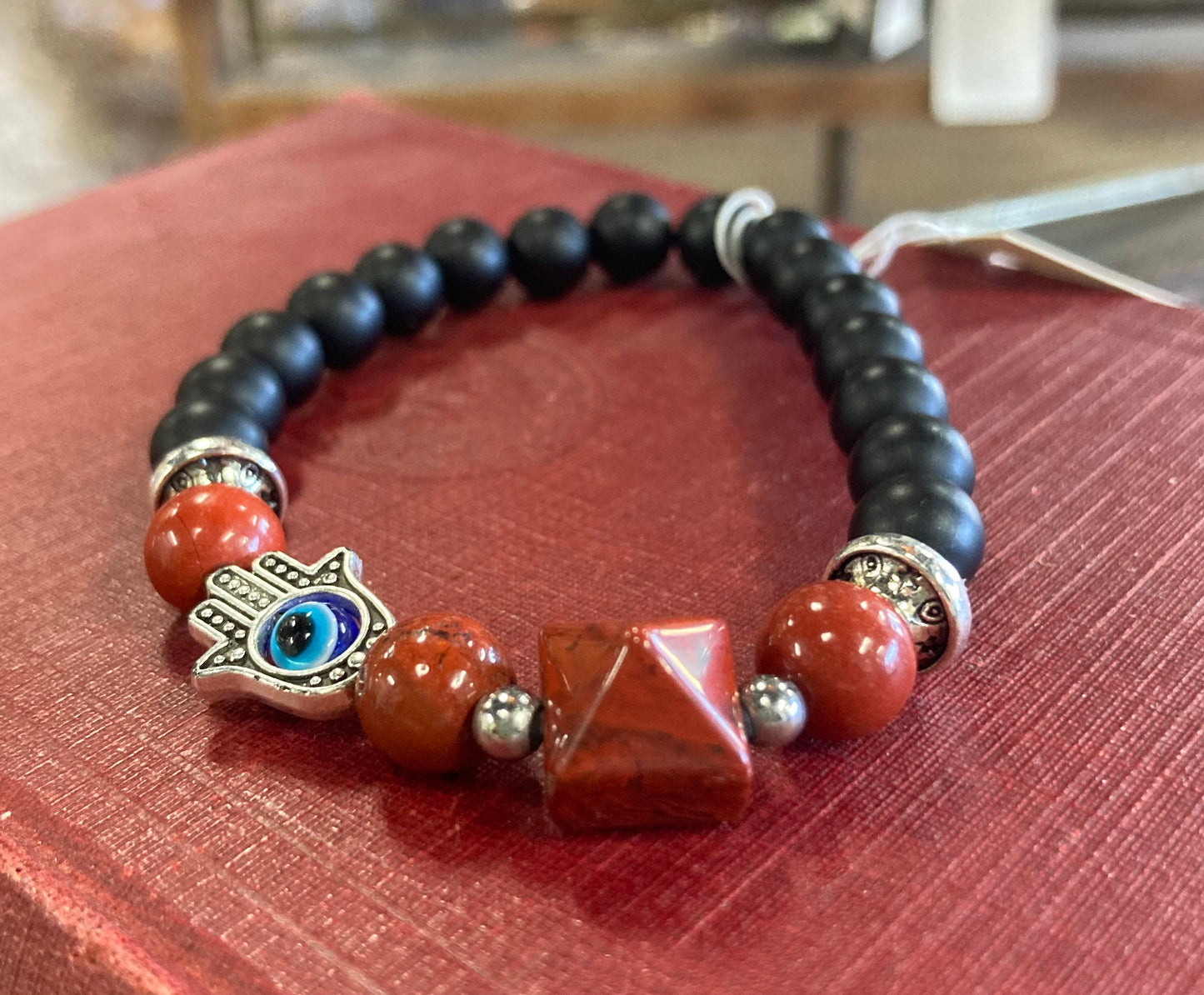 Hand Beaded Crystal and Hamsa Bracelets