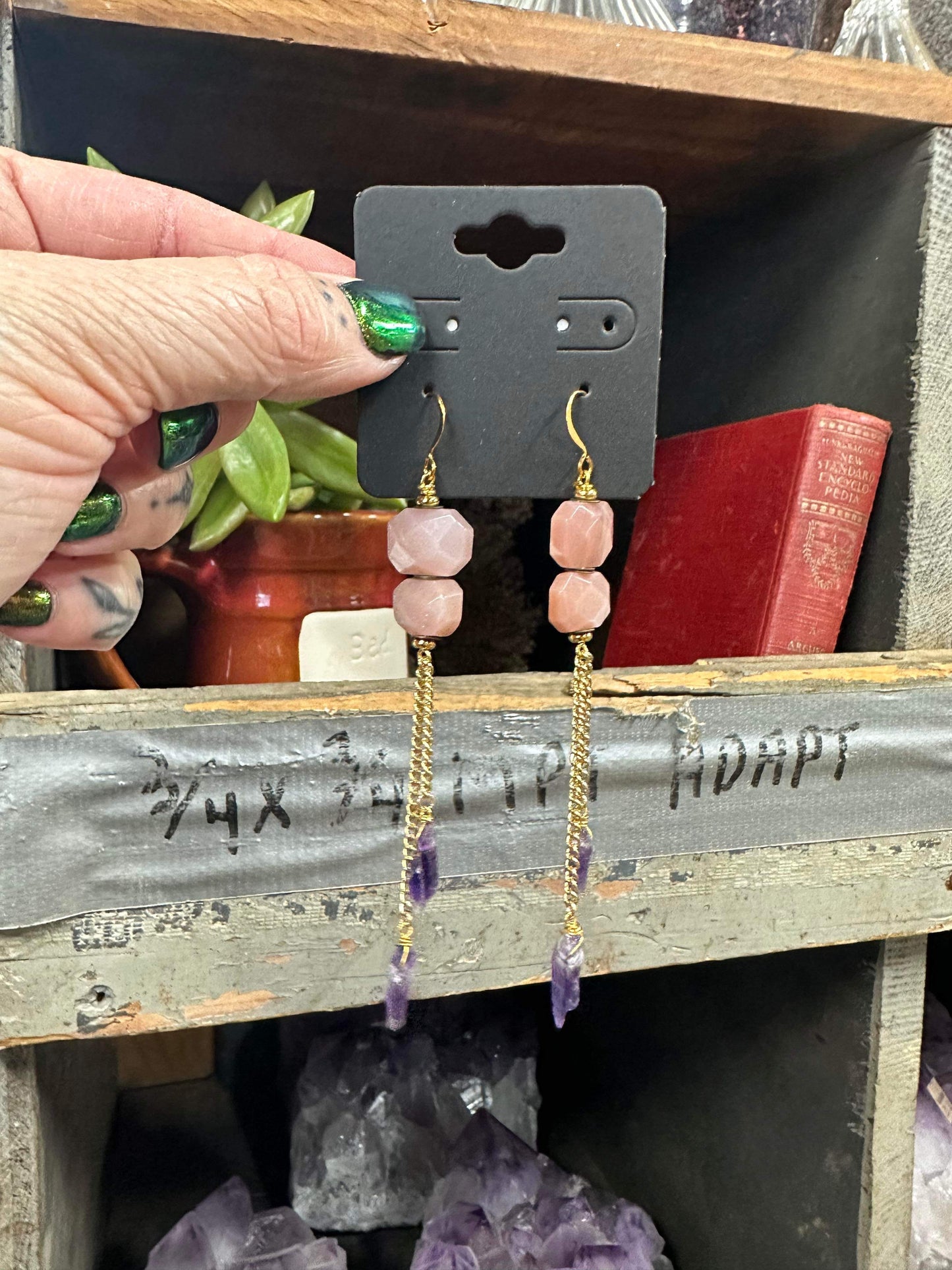 Amethyst & Moonstone Earrings