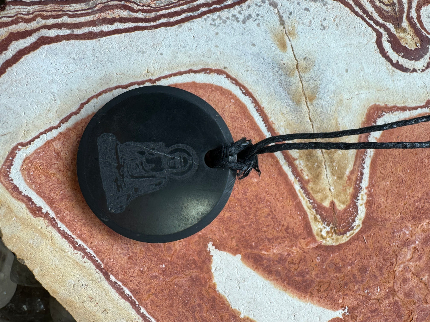 Shungite Buddha Necklace