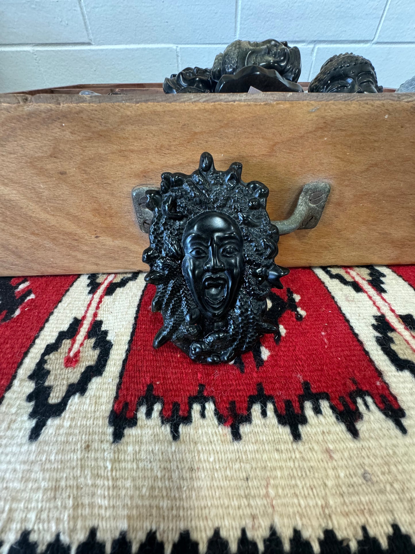 Crystal Carved Medusa Face