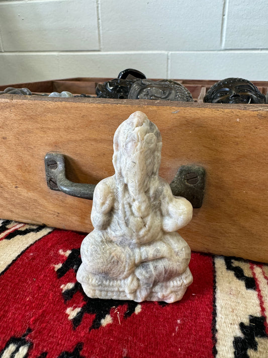 Crystal Carved Sitting Ganesh