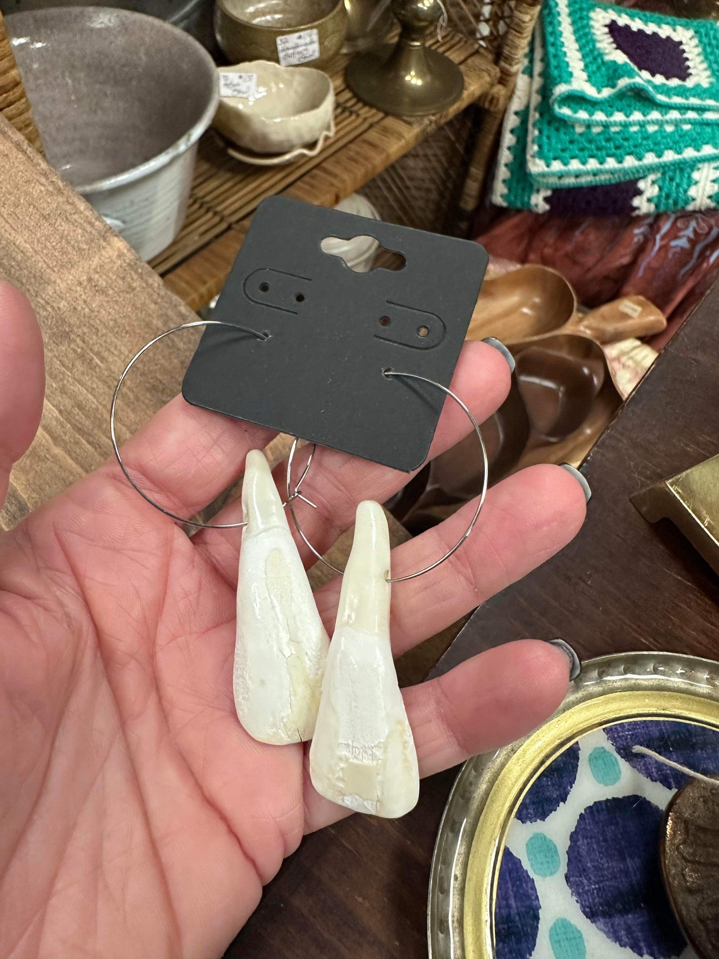 Buffalo Teeth Earrings