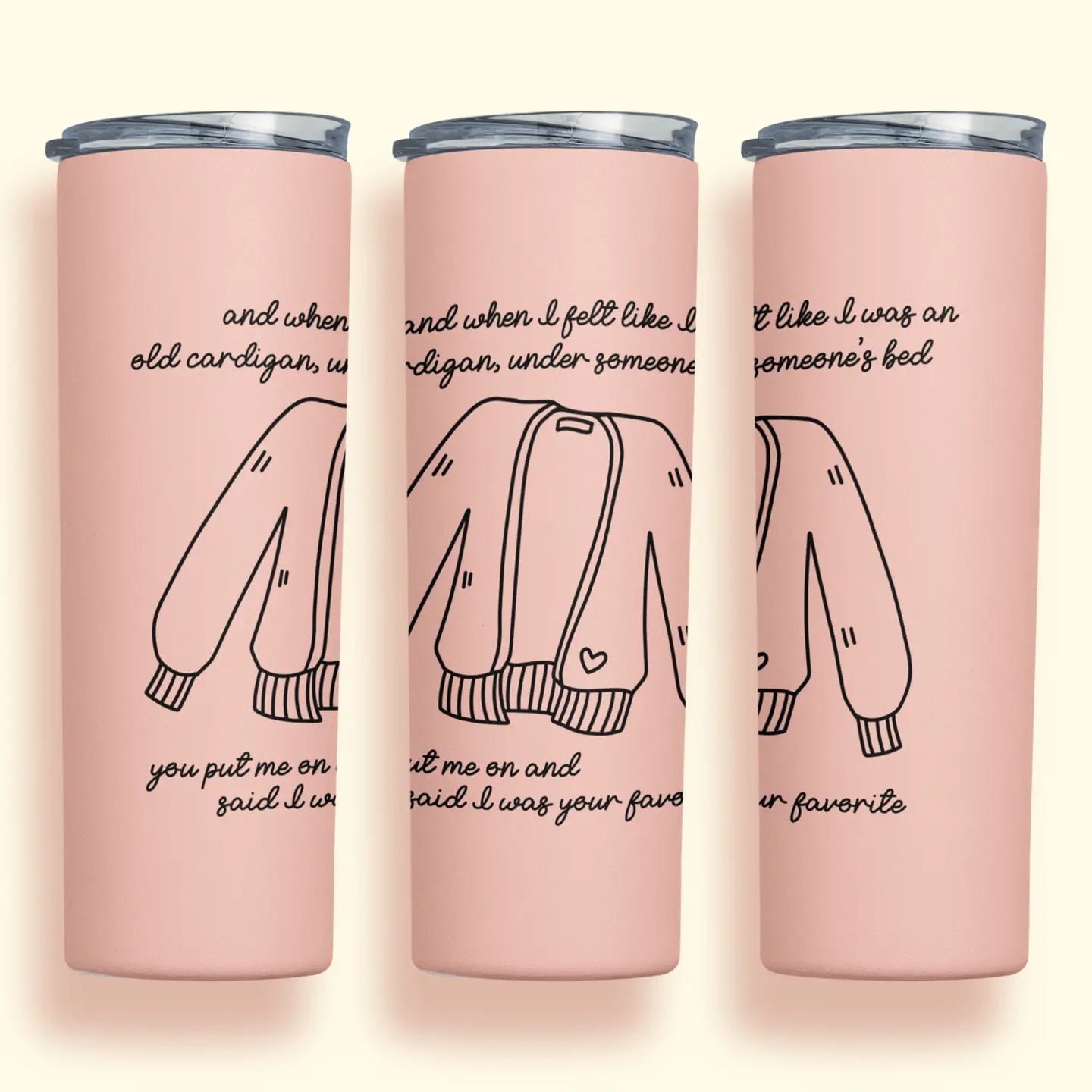 Taylor Swift Cardigan 20oz Drink Tumbler