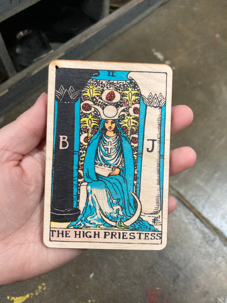 Wood Tarot Card Incense Burner