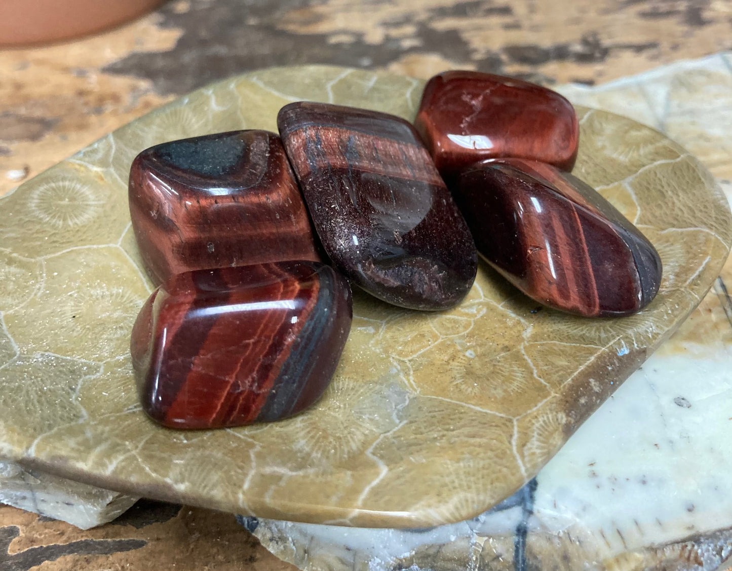 Red Tigers Eye Tumbles