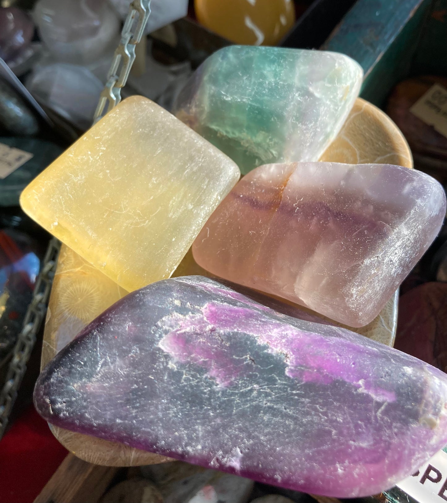 Rainbow Fluorite Chunks