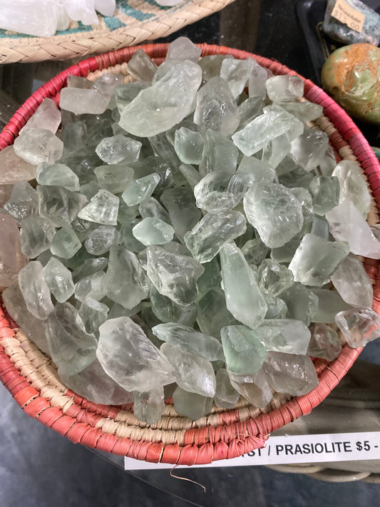 Raw Green Amethyst (Prasiolite)