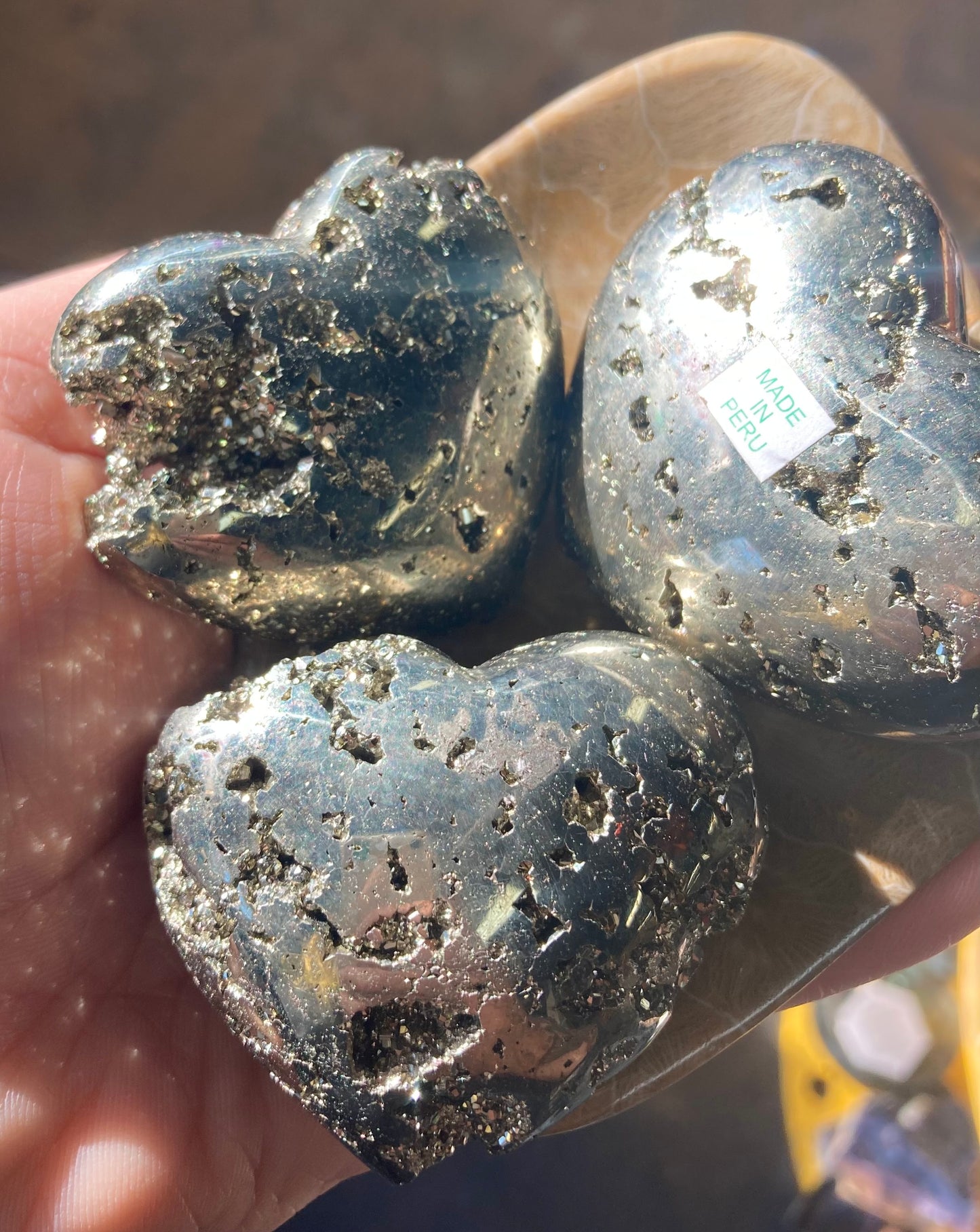 Pyrite Heart Palmstone