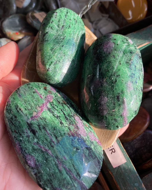 Ruby in Zoisite Palmstone