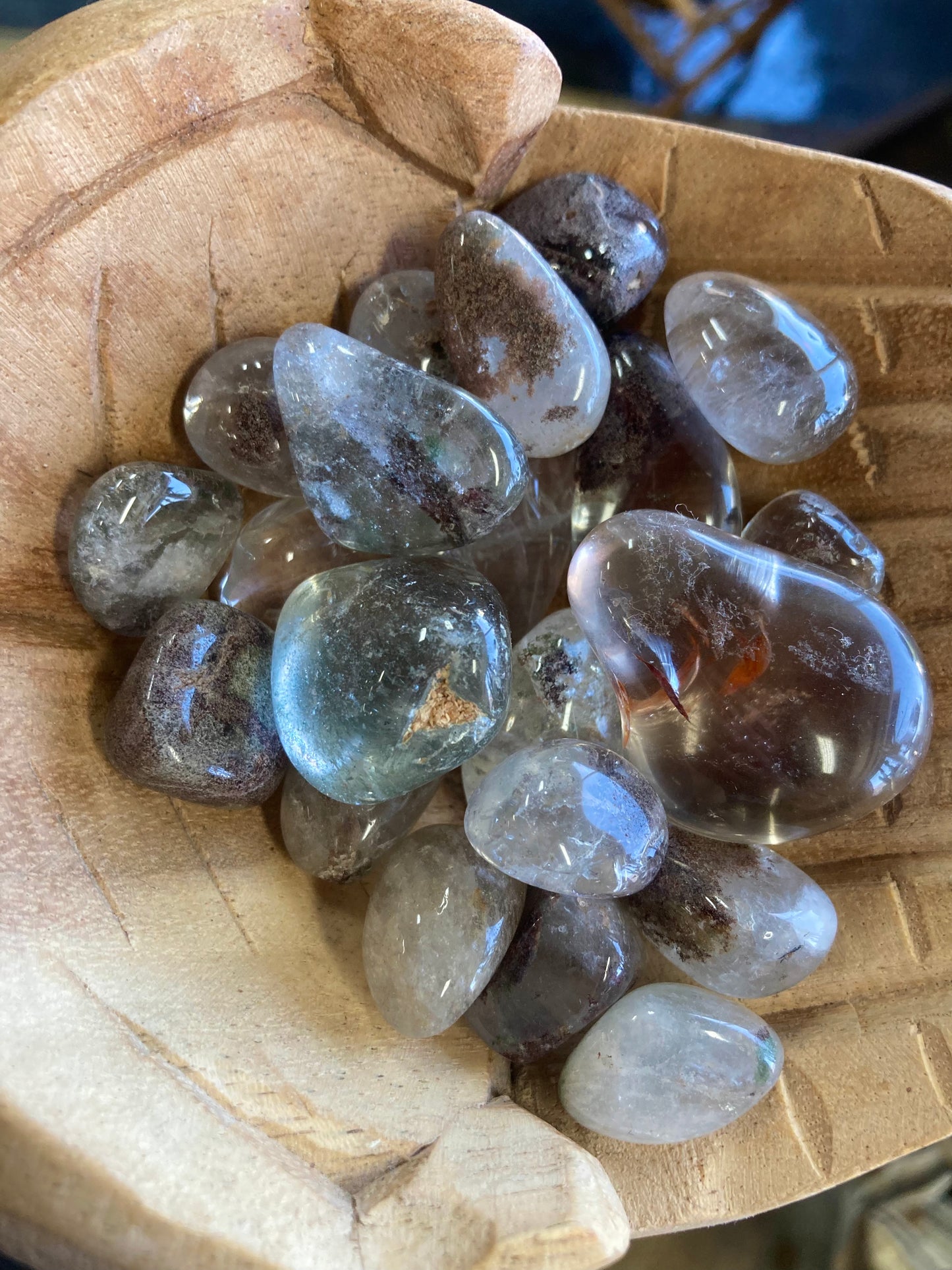 Lodolite Quartz Tumbles