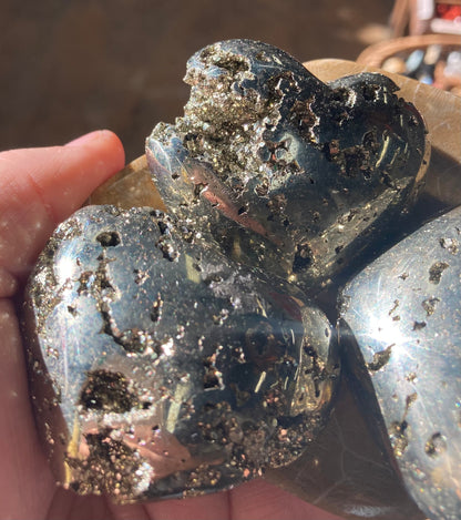 Pyrite Heart Palmstone