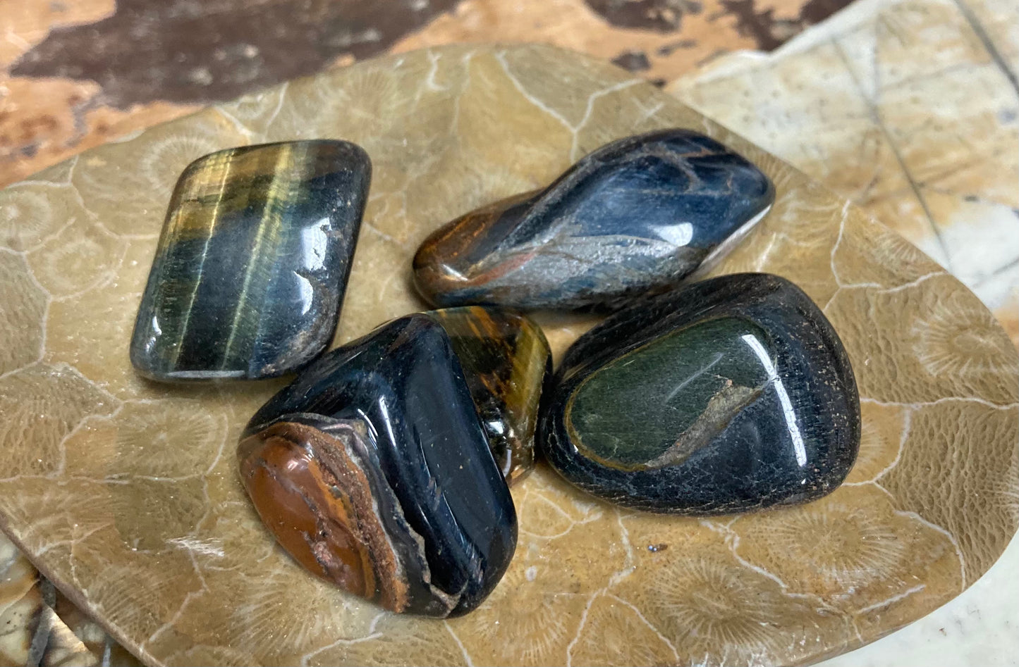 Blue Tigers Eye (Hawk Eye) Tumbles