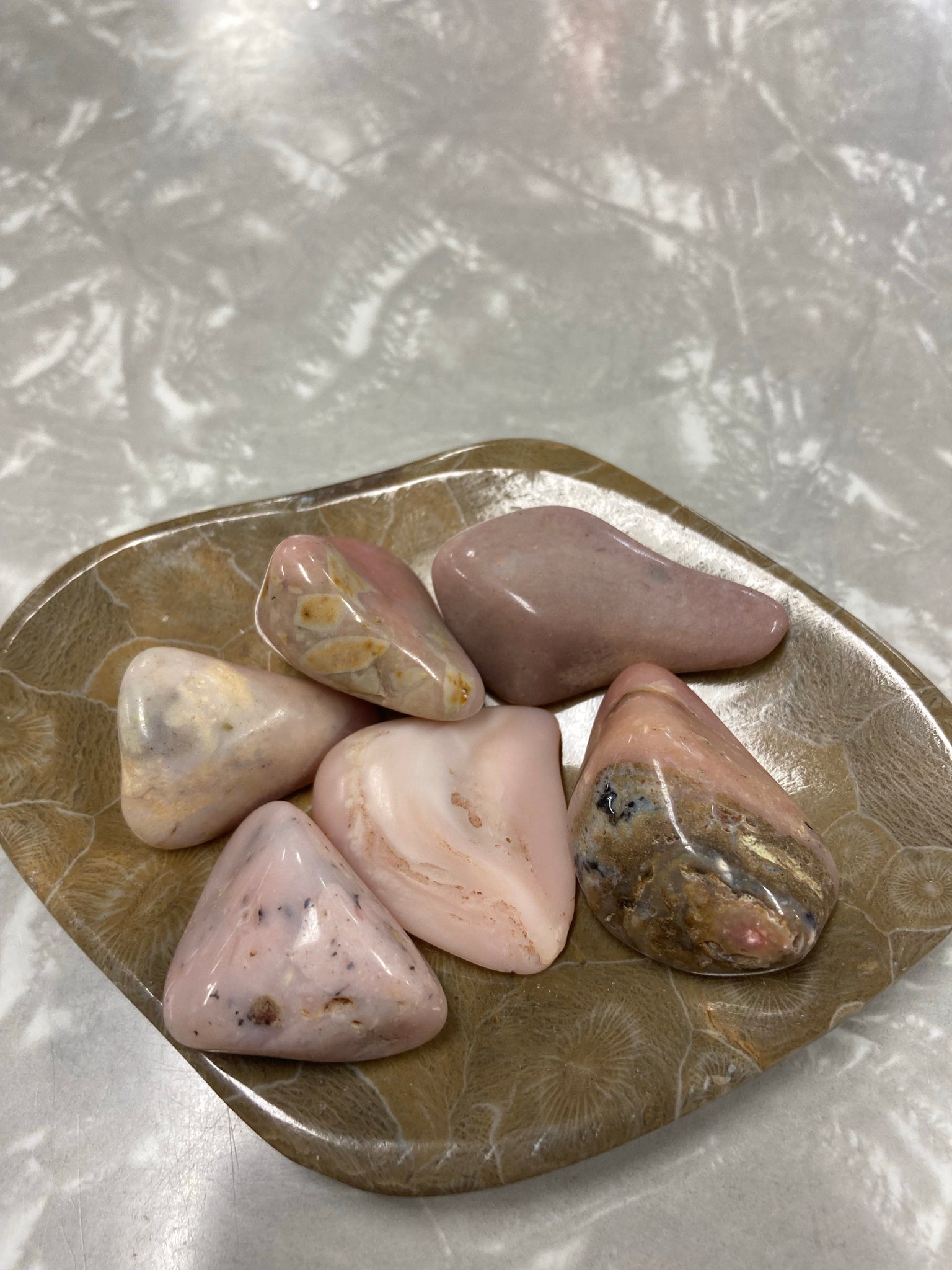 Pink Peruvian Opal Tumbles