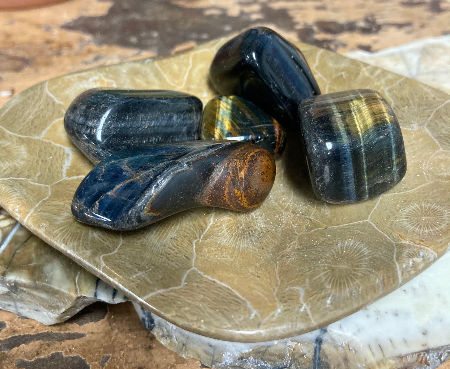 Blue Tigers Eye (Hawk Eye) Tumbles