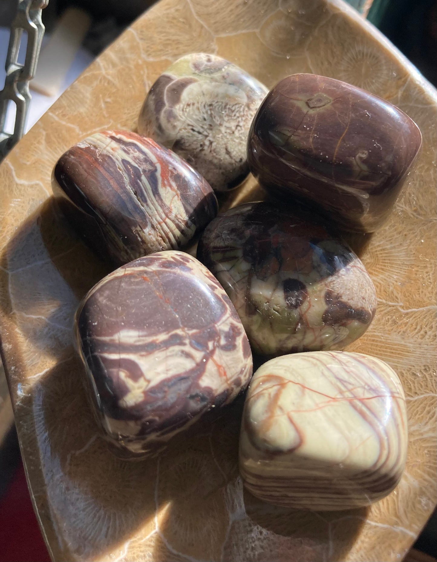 Brown Aragonite Tumbles