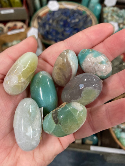 Green/Blue Flower Agate