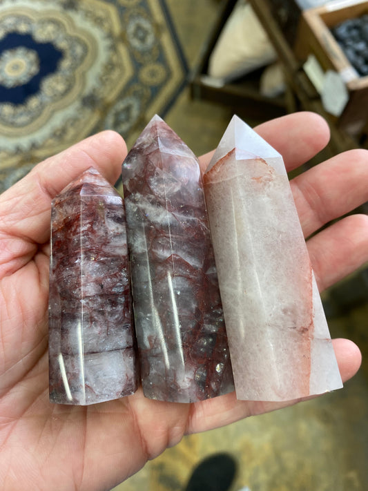 Red Hematoid Quartz Tower