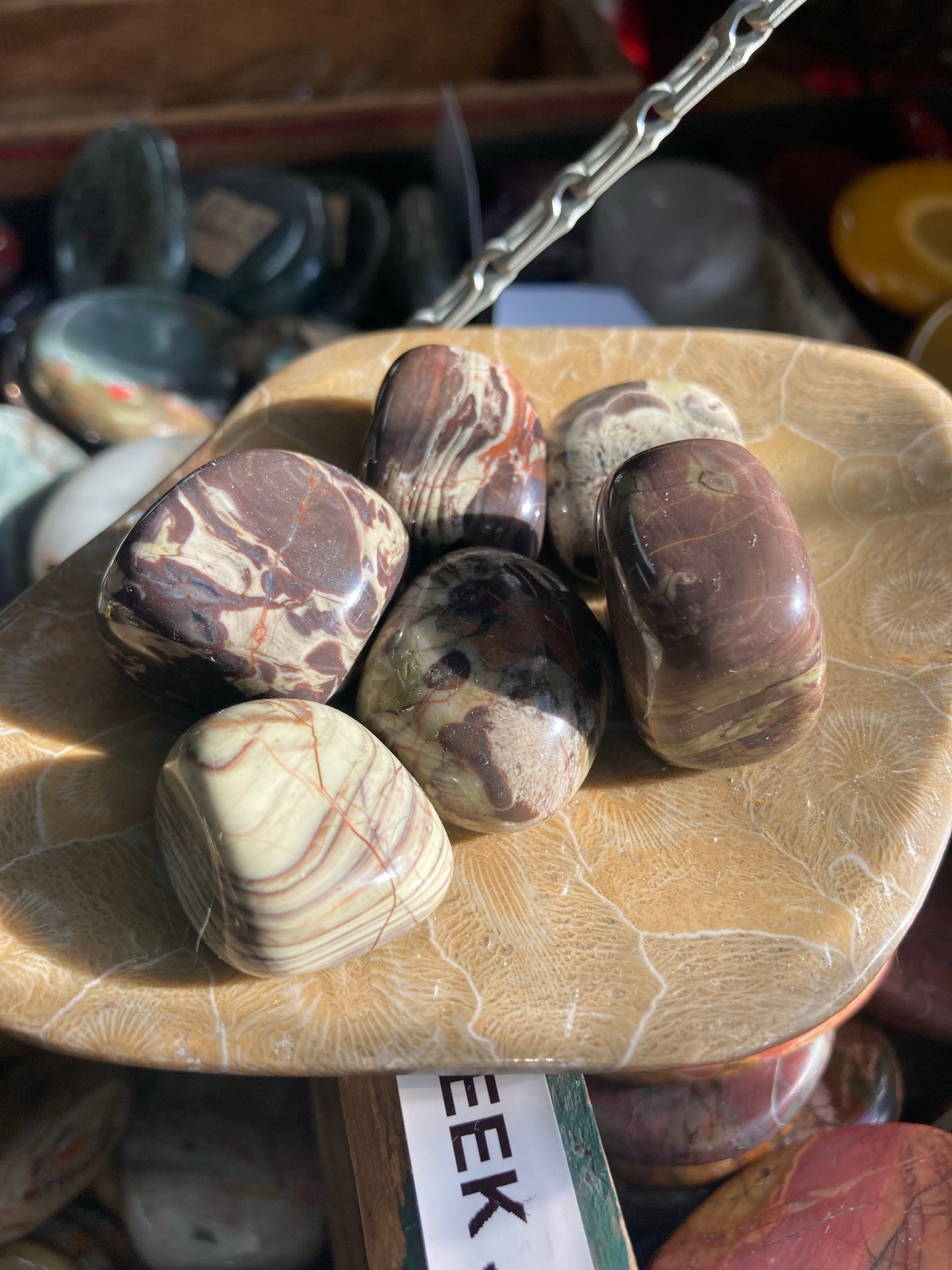 Brown Aragonite Tumbles