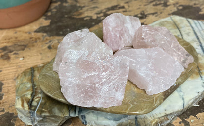 Raw Rose Quartz Chunks