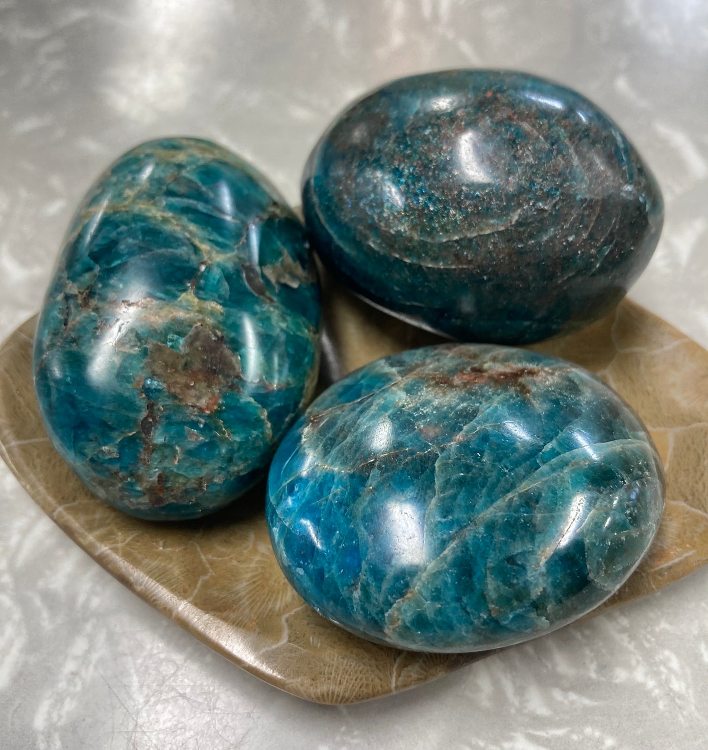 Blue Apatite Palmstones