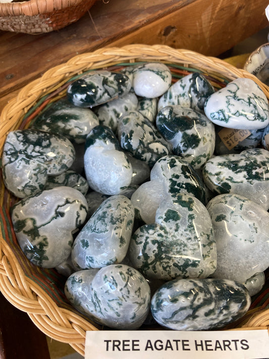 Tree Agate Heart Palmstone